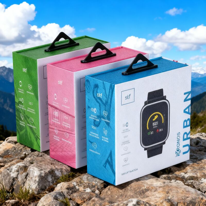 Caja de regalo de cartón reciclado de lujo con logotipo personalizado para Smart Watch