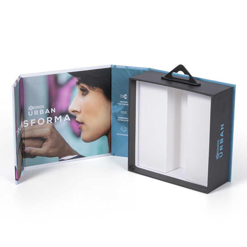 Caja de regalo de cartón reciclado de lujo con logotipo personalizado para Smart Watch