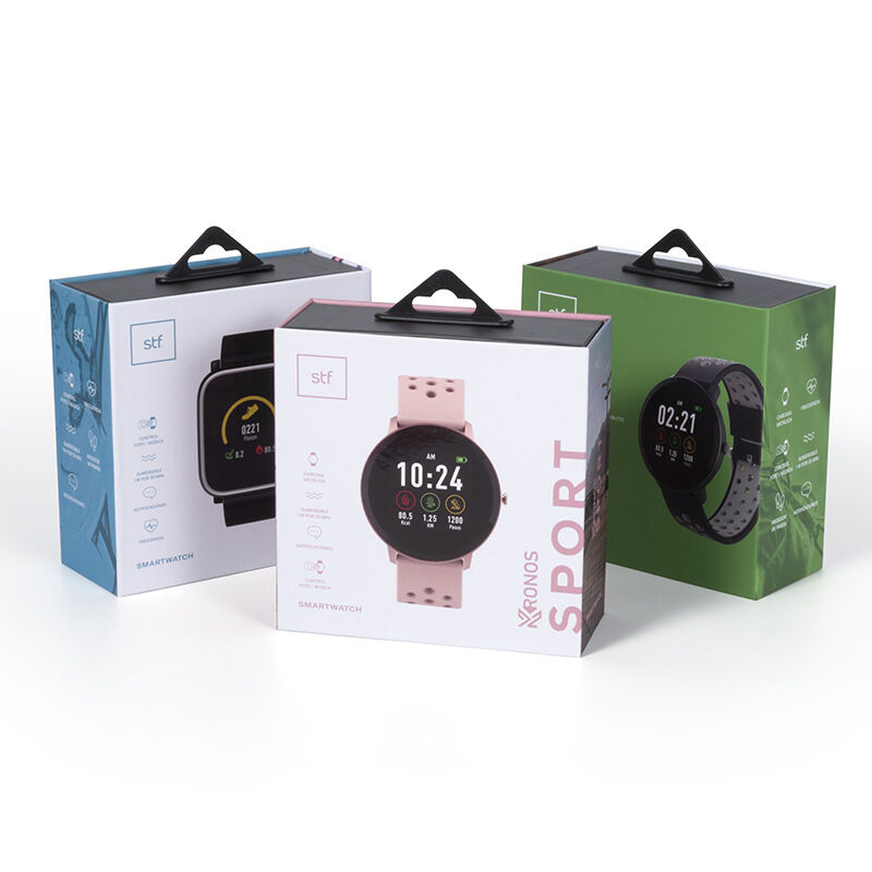 Caja de regalo de cartón reciclado de lujo con logotipo personalizado para Smart Watch