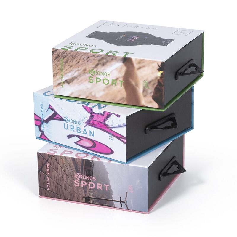 Caja de regalo de cartón reciclado de lujo con logotipo personalizado para Smart Watch