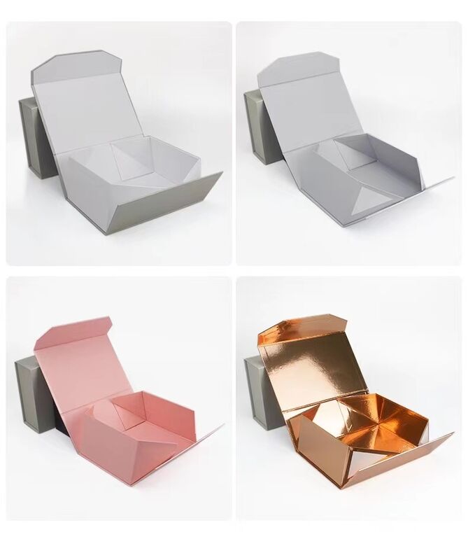 Caja de regalo plegable de lujo personalizada con 250gm C2S y 1200gm cartón de chip para embalaje de belleza