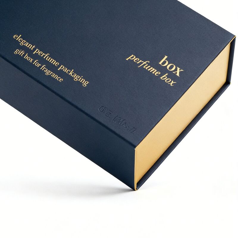Caja de embalaje de perfume personalizada con cierre magnético y estampado de lámina dorada para juegos de regalo de lujo