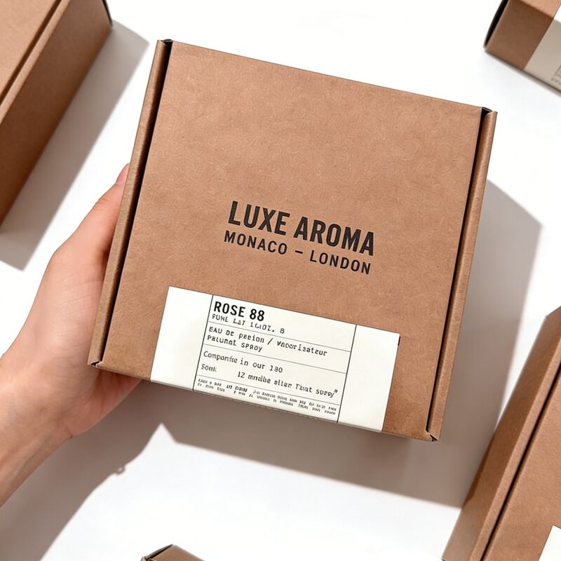 Caja de embalaje de perfumes impresos personalizados ecológicos con inserción interna para botellas de 50 ml OEM al por mayor