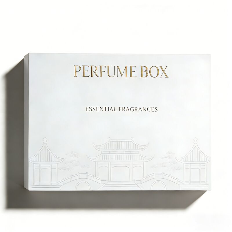 Caja de embalaje de perfume estilo cajón con logotipo personalizado y materiales ecológicos para embalaje de muestras de fragancias de lujo