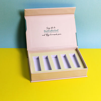 Cajas de regalo magnéticas vacías personalizadas con impresión de colores e inserción de espuma blanca