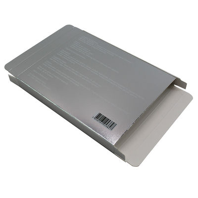 Caja de embalaje de máscara de belleza cosmética de color plateado de diseño personalizado