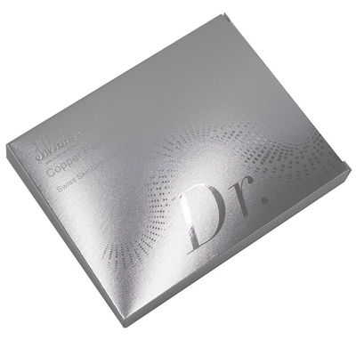 Embalaje de caja corrugada cosmética de lujo de plata para máscara hidratante