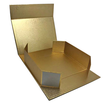 Cartón de lujo Caja de embalaje cosmético grande Oro plegable Negro Oro rosa