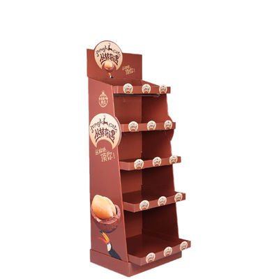 Soportes de exhibición contrarios del producto de la tienda de la exhibición de la cartulina del piso para la venta al por menor