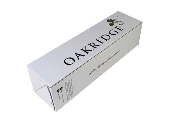 El blanco acanaló el cartón de la caja del cartón plegable para la sola botella de vino del paquete
