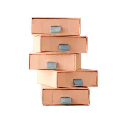 Color personalizado rosado de las cajas de regalo de la joyería del cartón