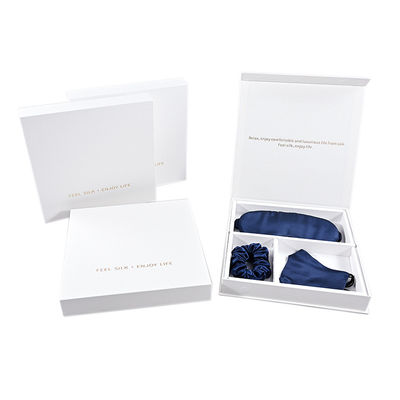 Caja de regalo magnética del cierre blanco clásico para las almohadas del remiendo de las sedas