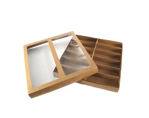 Caja de empaquetado de 12 paquetes de Eco de la exhibición amistosa de Sunglass con la tapa transparente de la ventana