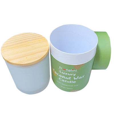 Caja de empaquetado del tubo de la ronda de la cartulina para la botella de vidrio de la vela de la luz del té