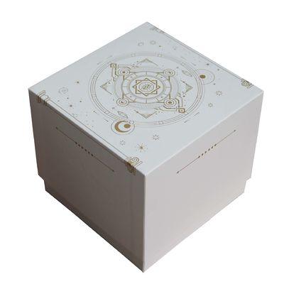 Hoja de oro de la caja rígida blanca adaptable de la vela que sella el parte movible blanco de la espuma