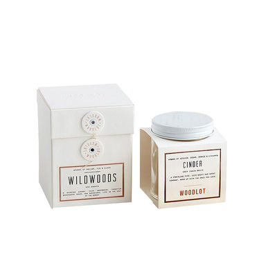 Cajas de velas de cartón blanco con diseño de logotipo personalizado