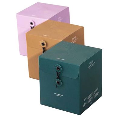 La caja de regalo rígida elegante de la venta al por menor de la vela colorea el embalaje de los ojeteador
