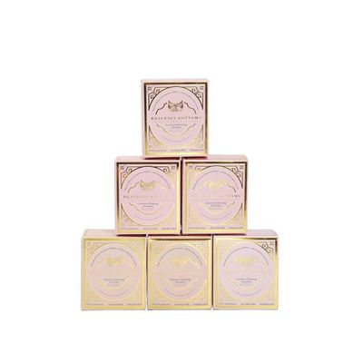 El lado de papel rosado del doble de Tuck End Folding Carton Box imprimió el sellado de oro de la hoja