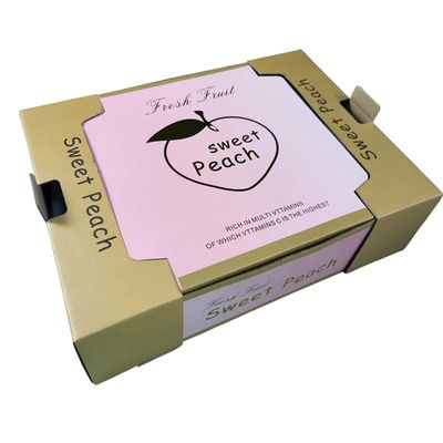 Parte movible de la cartulina de la espuma de Tray Gift Pack Foldable With de la fruta de la cartulina del melocotón