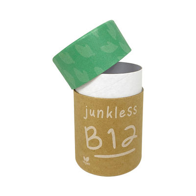 Cartón de papel de Kraft Cylindar de la cartulina de la caja biodegradable de la ronda