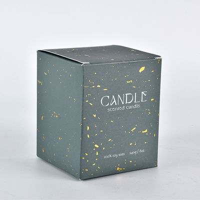 Papel de regalo de velas verdes perfumadas Embalaje de caja impresa con inserción de cartón