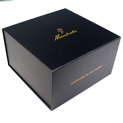 Caja de regalo de belleza plegable de aceite esencial en negro con cartón rígido y tamaño personalizado