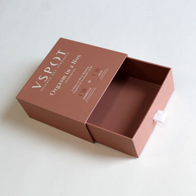 Caja de regalo de perfumes de tapa deslizante de cartón personalizada con cinta
