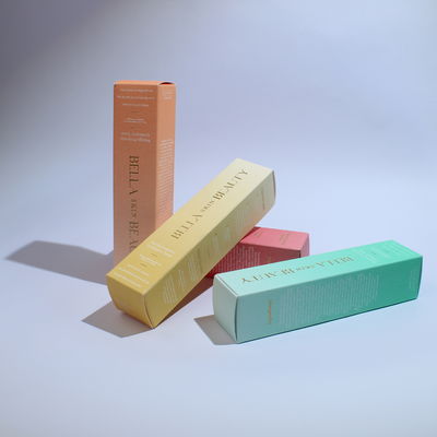 Embalaje de la caja de maquillaje de cartón plegable personalizado para la botella de loción con superficie texturizada
