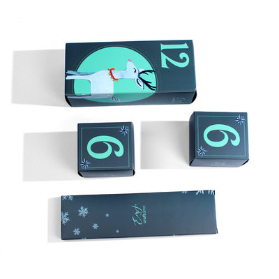 Papel de lujo personalizado regalo de Navidad cajas ciegas embalaje cosmético conjunto de cuidado de la piel