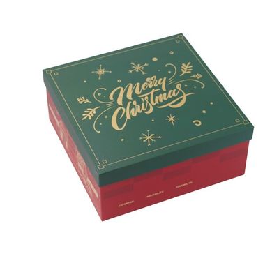 Caja de regalo de diseño festivo adecuada para las vacaciones de Navidad cajas de embalaje personalizadas