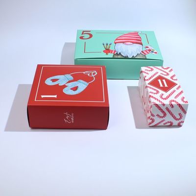 Cajas personalizadas de diseño de regalo vacío Cajas de calendario de Navidad Cajas de embalaje personalizadas
