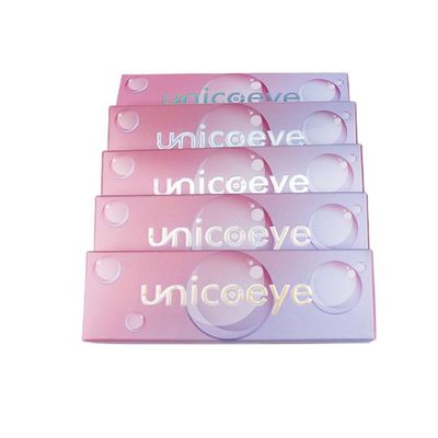 Lentes de contacto de colores con logotipo a medida