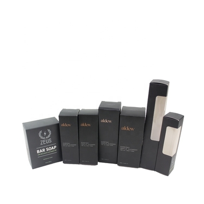 Cajas de embalaje personalizadas de productos de barba con soporte de diseño gratuito Logotipo de papel de oro